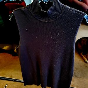 Chico's black mock turtle neck sleeveless top
